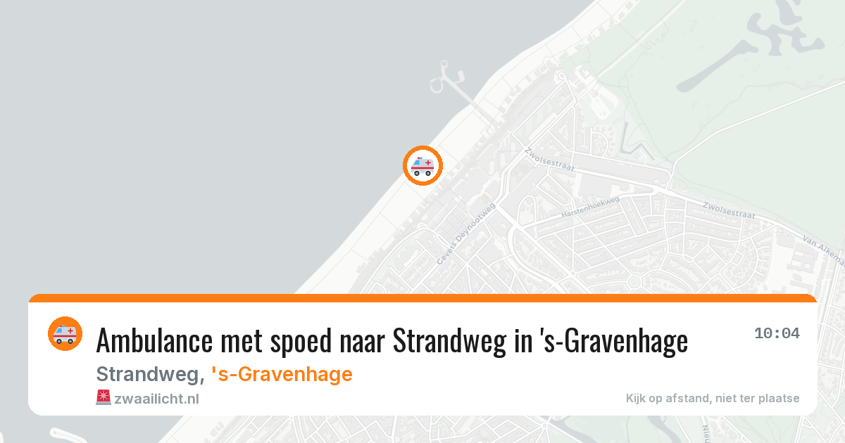 Ambulance met spoed naar Strandweg in 's-Gravenhage — 12 mrt 2026
