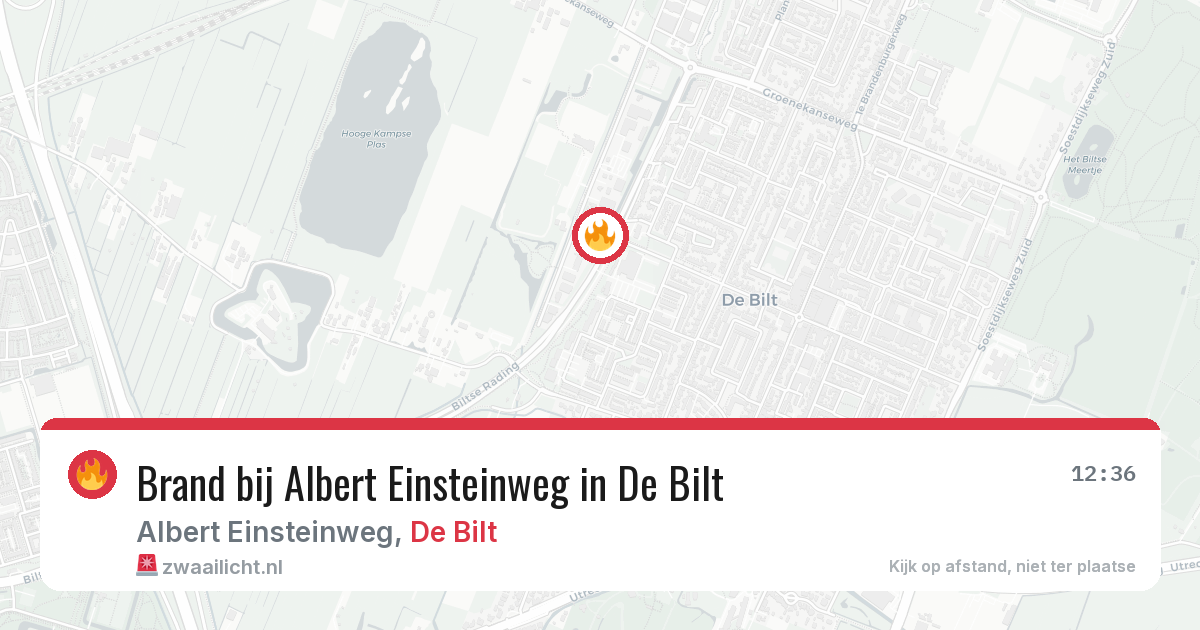 Brand bij Albert Einsteinweg in De Bilt — 28 jun 2026