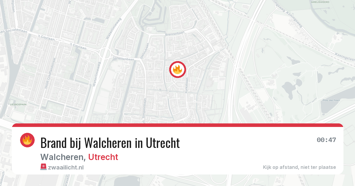 Brand bij Walcheren in Utrecht — 13 apr 2026