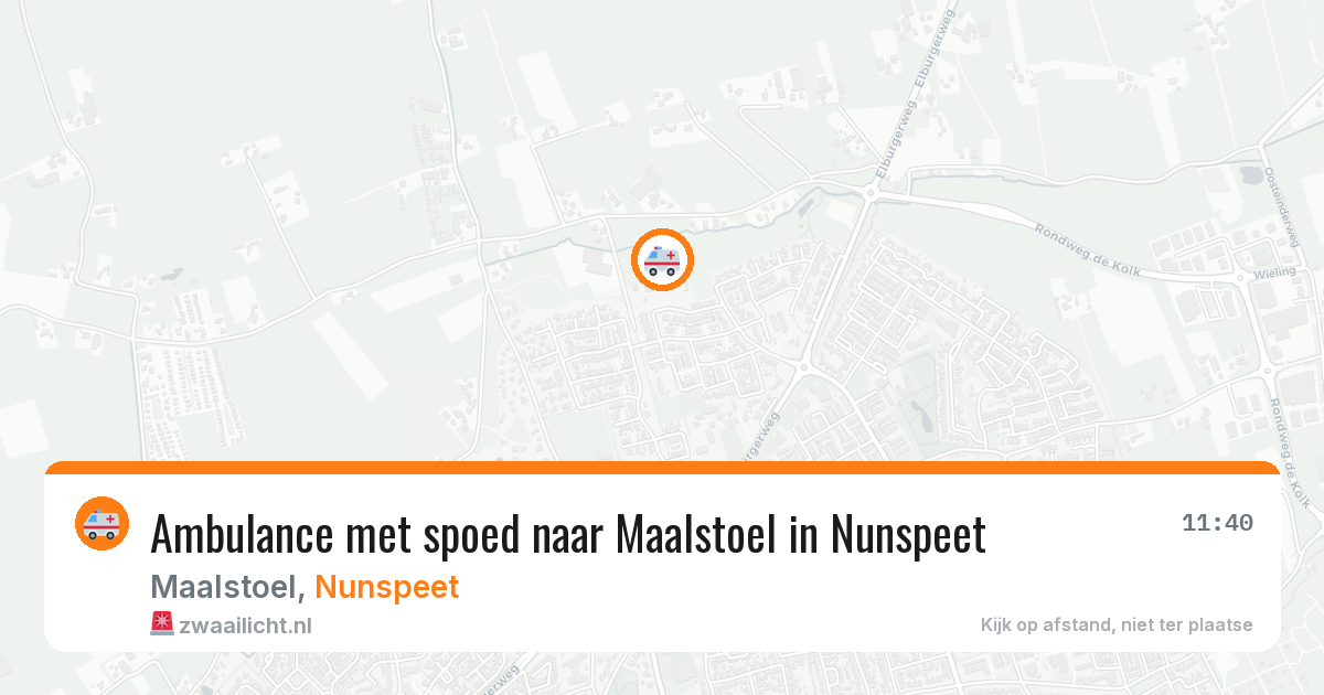 Ambulance met spoed naar Maalstoel in Nunspeet — 5 aug 2026