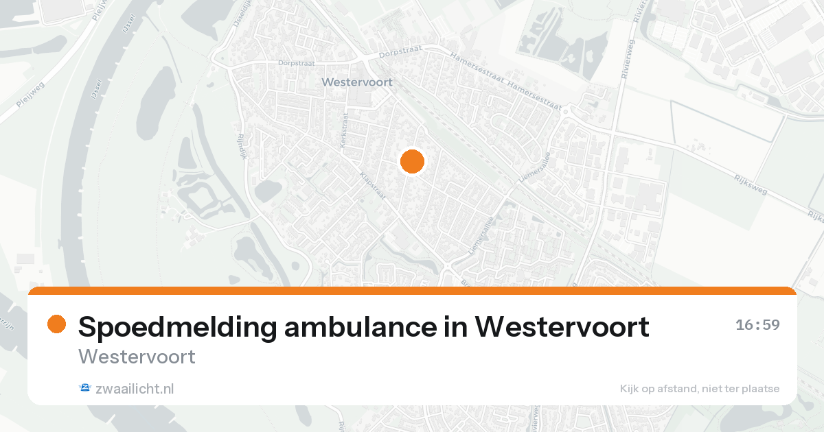 Spoedmelding ambulance in Westervoort — 15 aug 2026