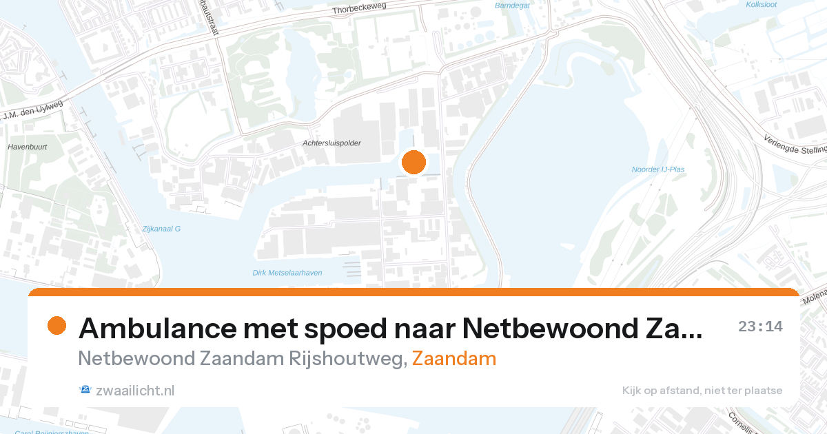 Ambulance met spoed naar Netbewoond Zaandam Rijshoutweg in Zaandam — 31 jan 2026