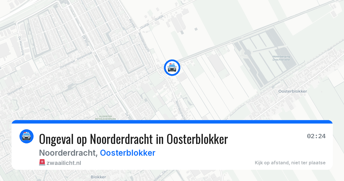 Ongeval op Noorderdracht in Oosterblokker — 28 jun 2026