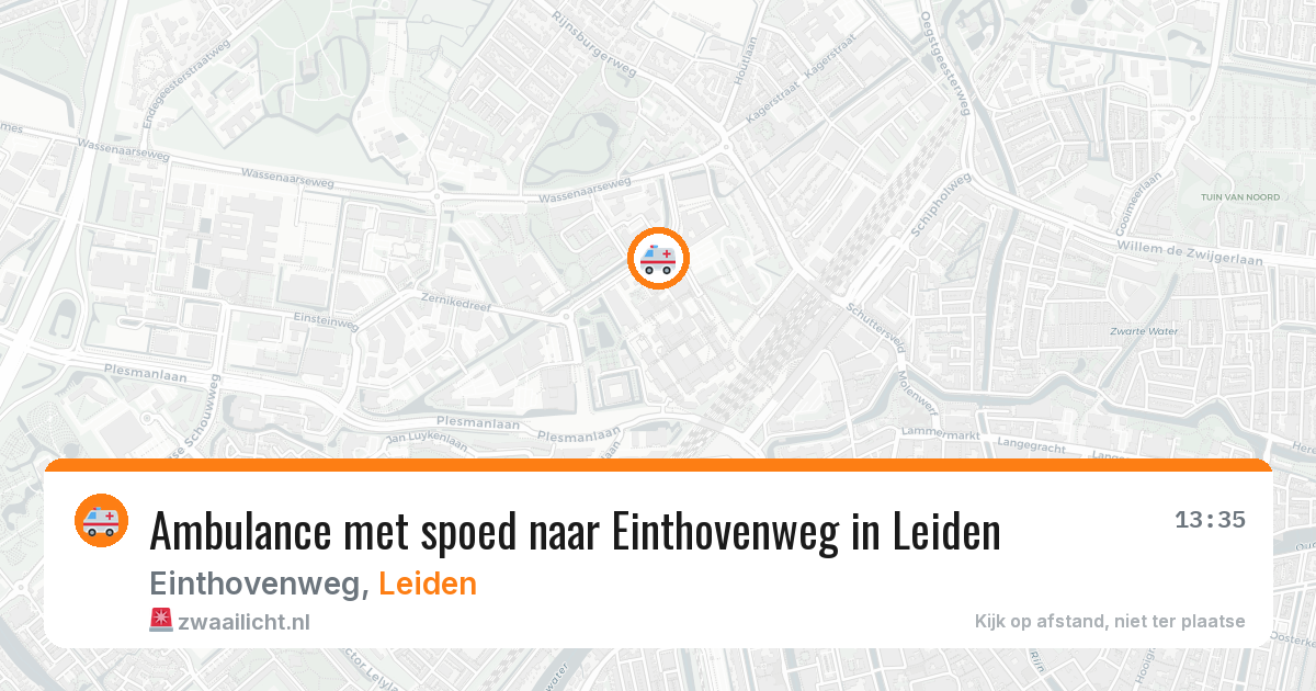 Ambulance met spoed naar Einthovenweg in Leiden — 28 mei 2026