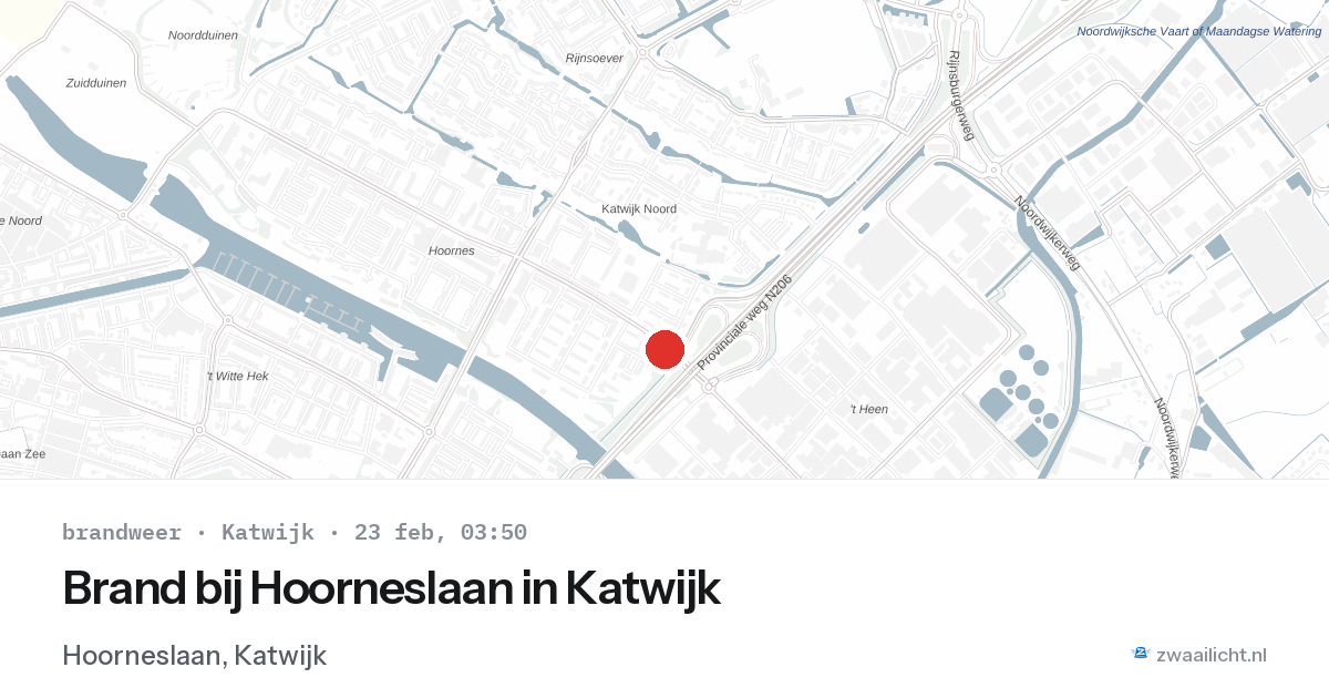 Brand bij Hoorneslaan in Katwijk — 23 feb 2026