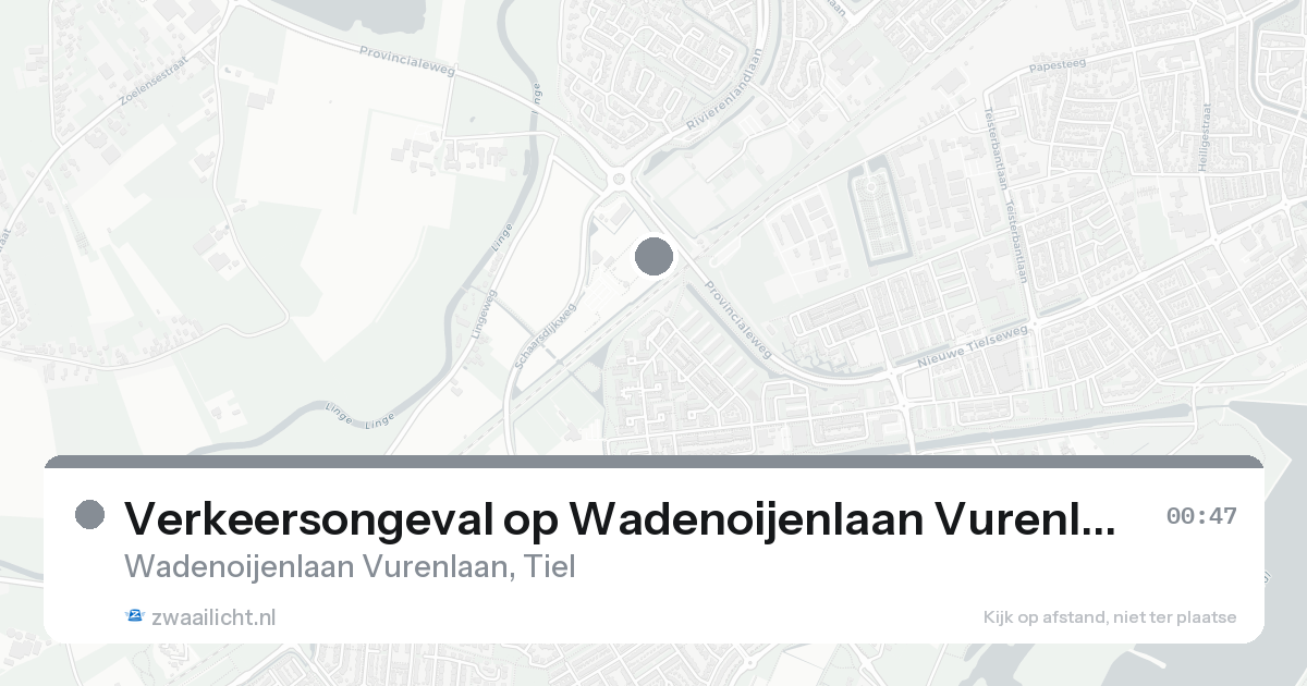 Verkeersongeval op Wadenoijenlaan Vurenlaan in Tiel — 30 jan 2026