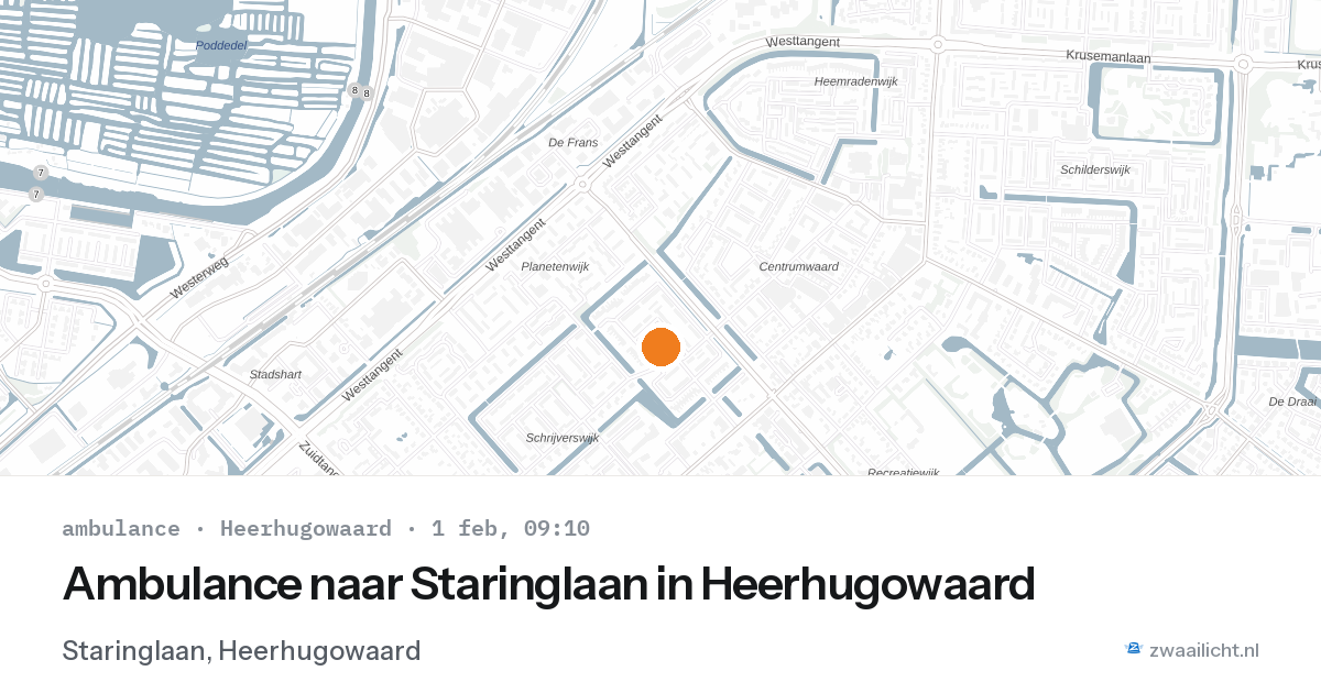 Ambulance naar Staringlaan in Heerhugowaard — 1 feb 2026