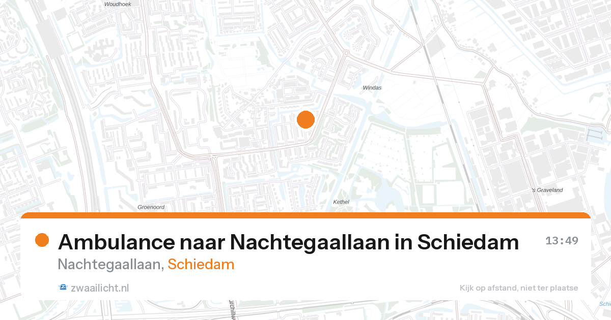 Ambulance naar Nachtegaallaan in Schiedam — 27 aug 2026