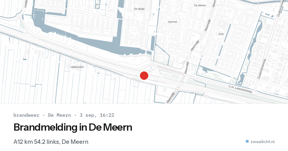 Brandmelding in De Meern — 3 sep 2026