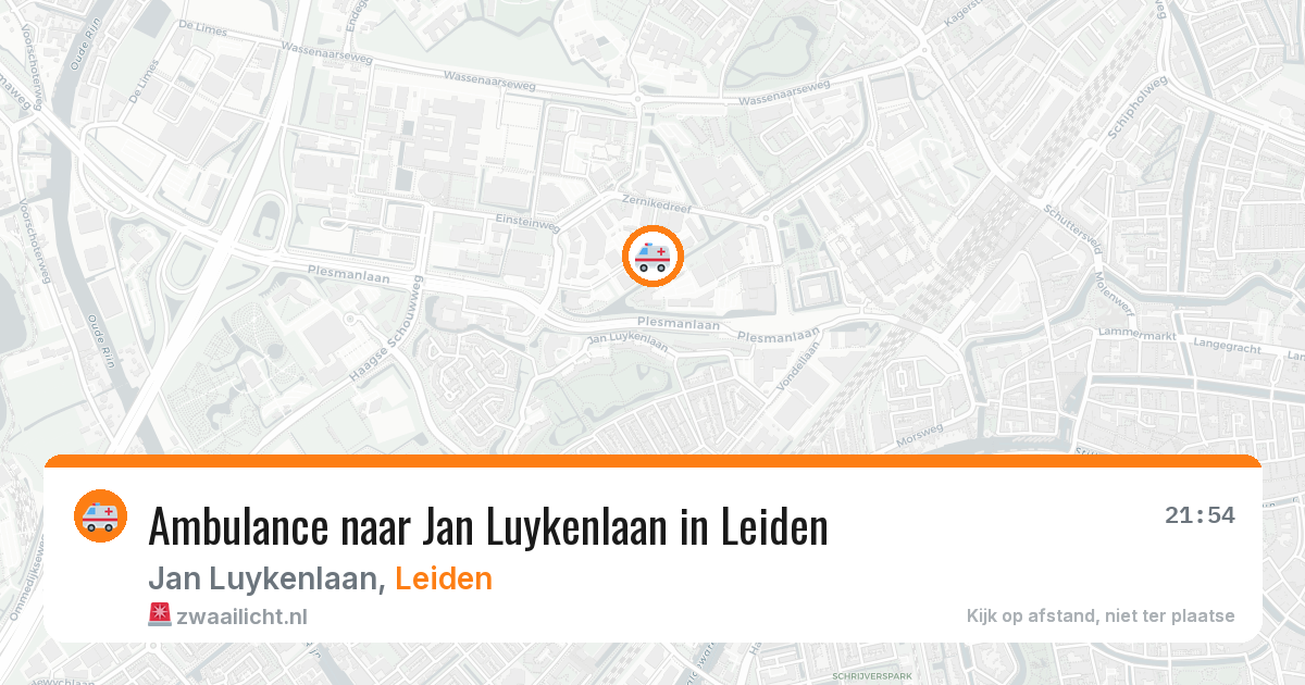 Ambulance naar Jan Luykenlaan in Leiden — 24 mei 2026