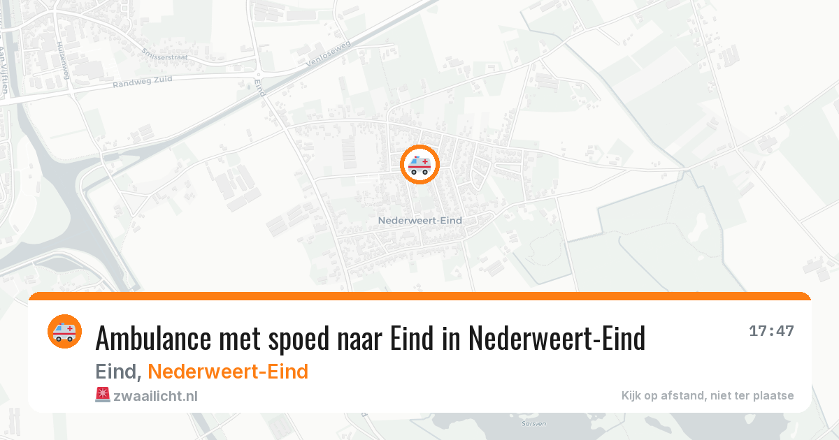Ambulance met spoed naar Eind in Nederweert-Eind — 19 jun 2026
