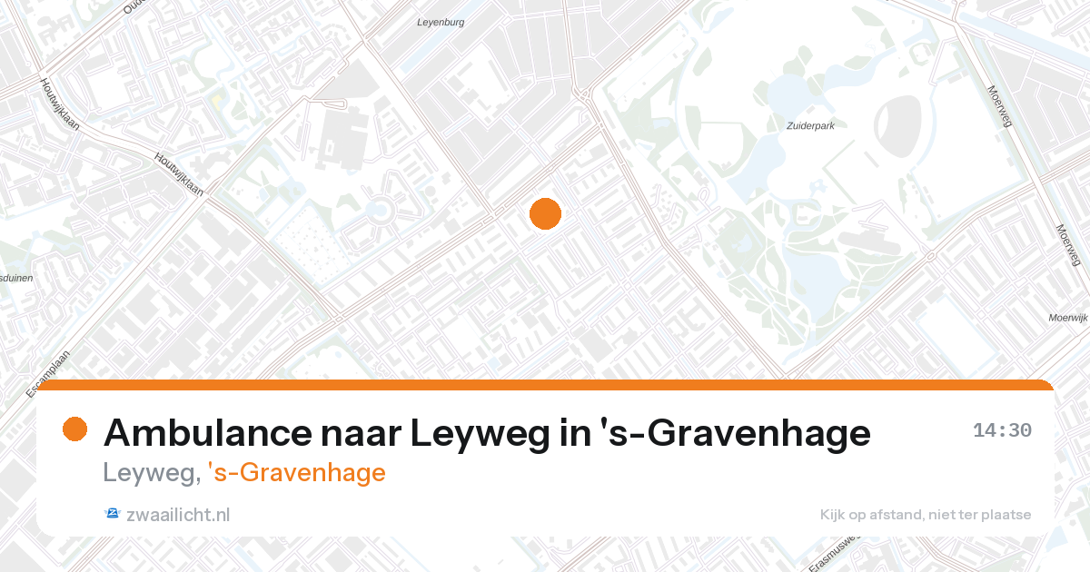 Ambulance naar Leyweg in 's-Gravenhage — 27 aug 2026