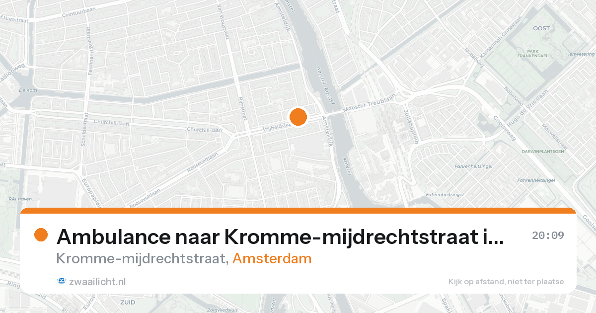 Ambulance naar Kromme-mijdrechtstraat in Amsterdam — 17 aug 2026