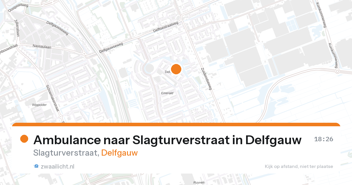 Ambulance naar Slagturverstraat in Delfgauw — 9 apr 2026
