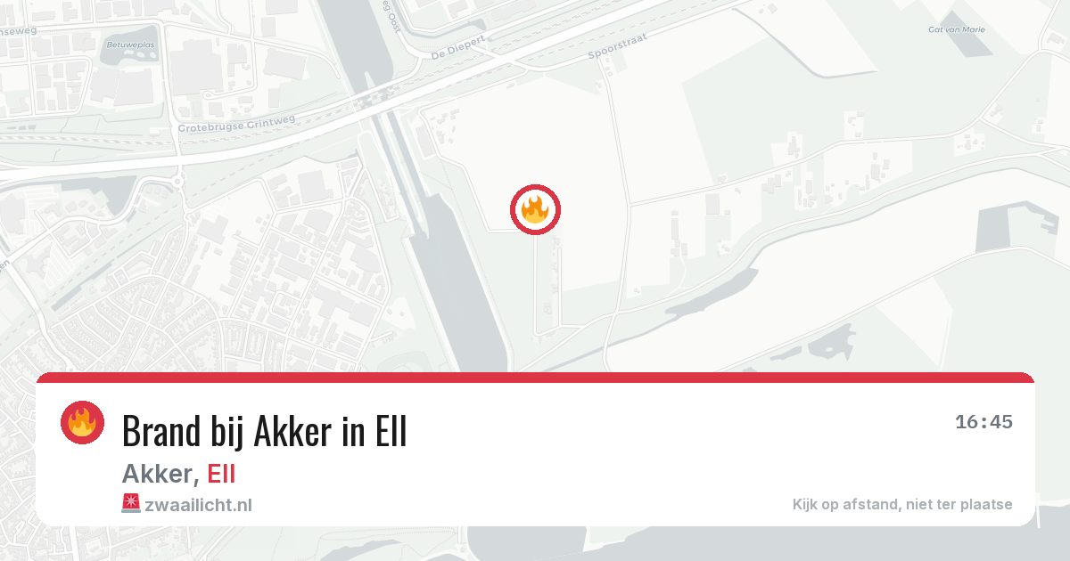 Brand bij Akker in Ell — 2 aug 2026