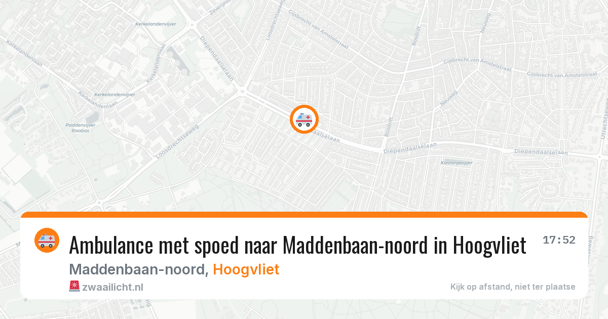Ambulance met spoed naar Maddenbaan-noord in Hoogvliet — 4 mei 2026