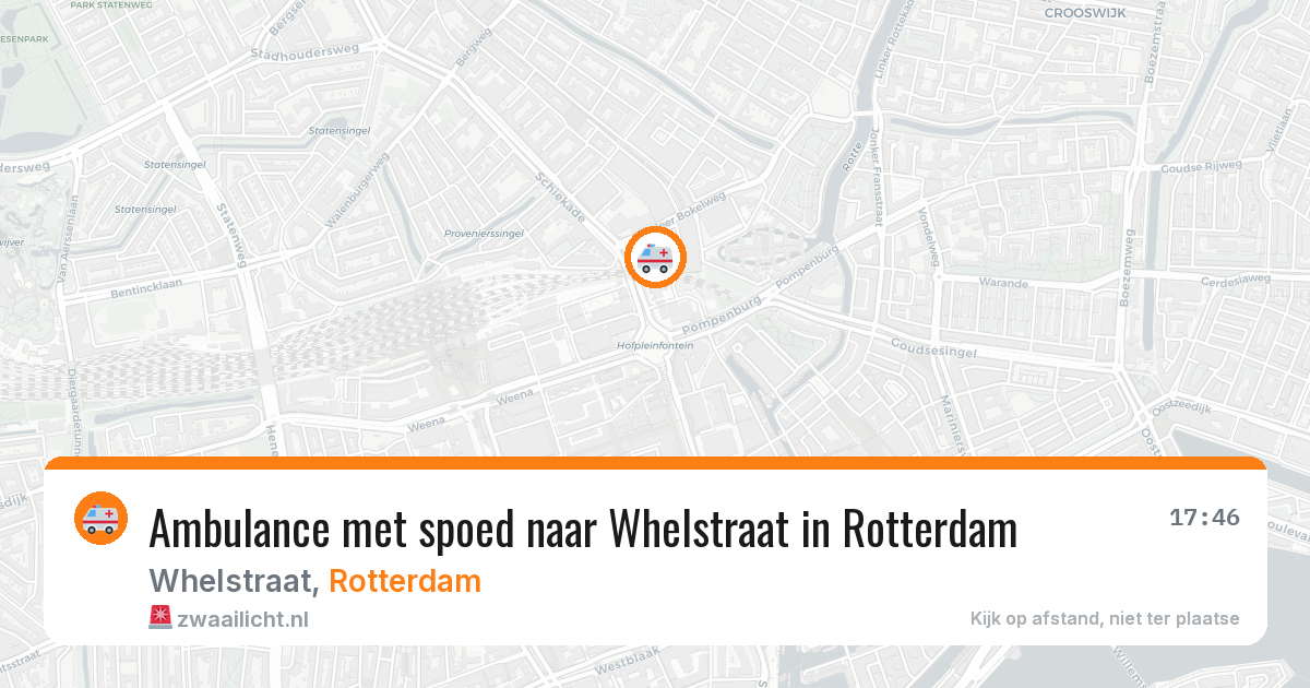 Ambulance met spoed naar Whelstraat in Rotterdam — 4 apr 2026