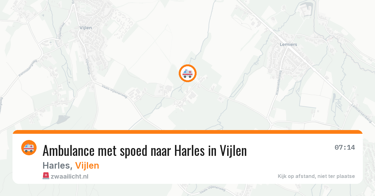 Ambulance met spoed naar Harles in Vijlen — 24 mrt 2026