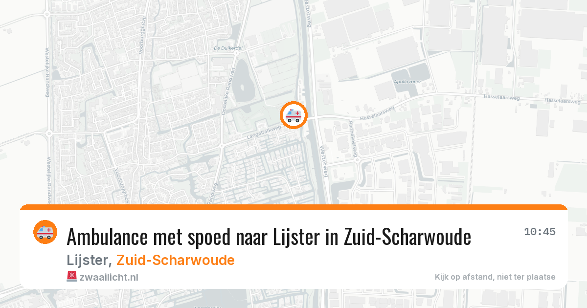 Ambulance met spoed naar Lijster in Zuid-Scharwoude — 8 mrt 2026