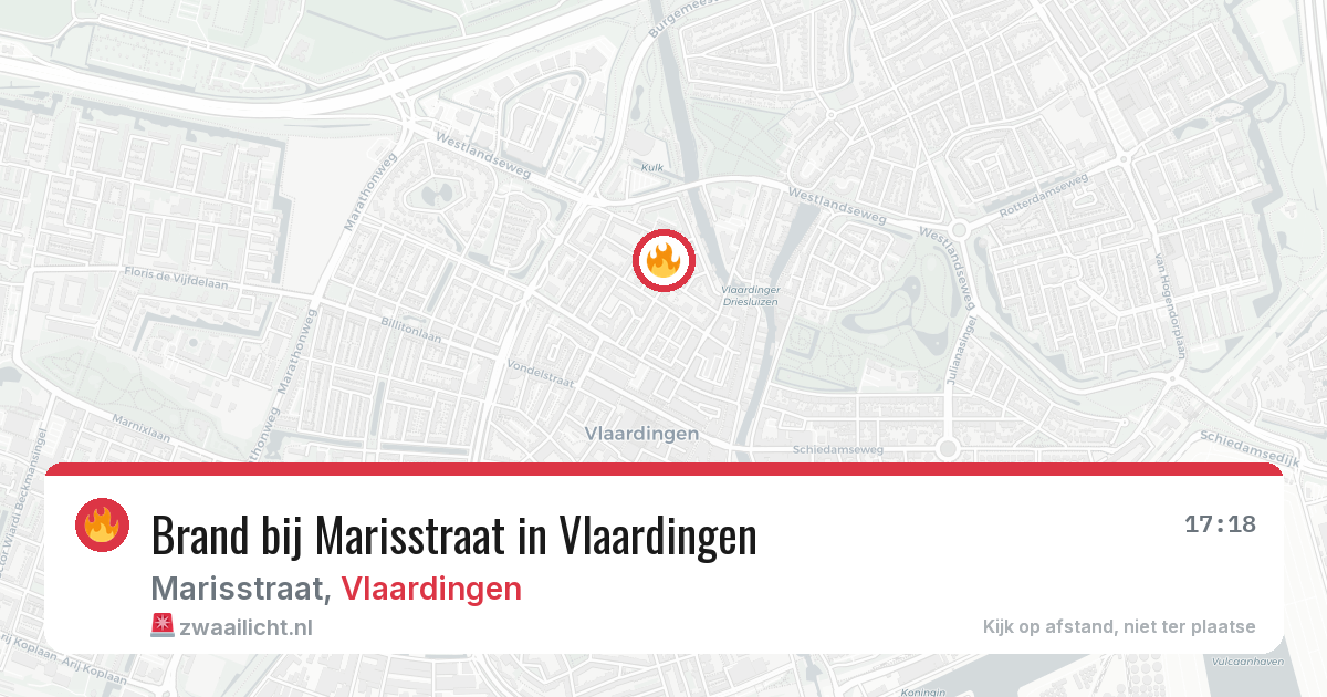 Brand bij Marisstraat in Vlaardingen — 31 mrt 2026