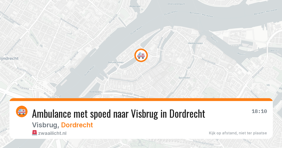 Ambulance met spoed naar Visbrug in Dordrecht — 24 jun 2026