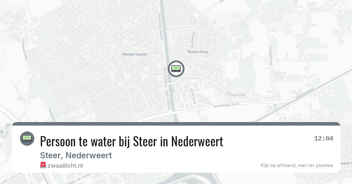 Persoon te water bij Steer in Nederweert — 29 jun 2026
