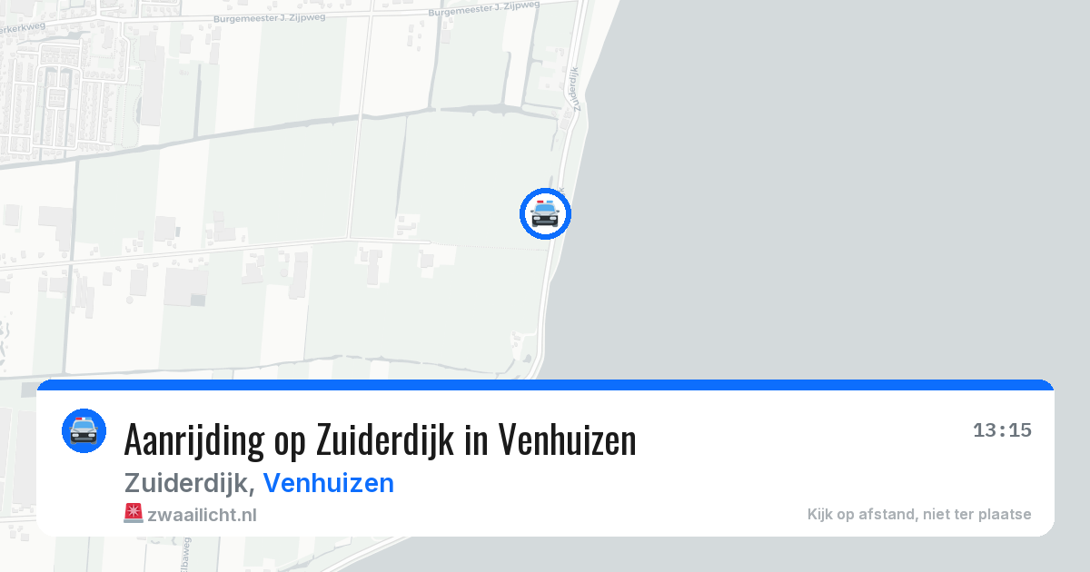 Aanrijding op Zuiderdijk in Venhuizen — 4 apr 2026