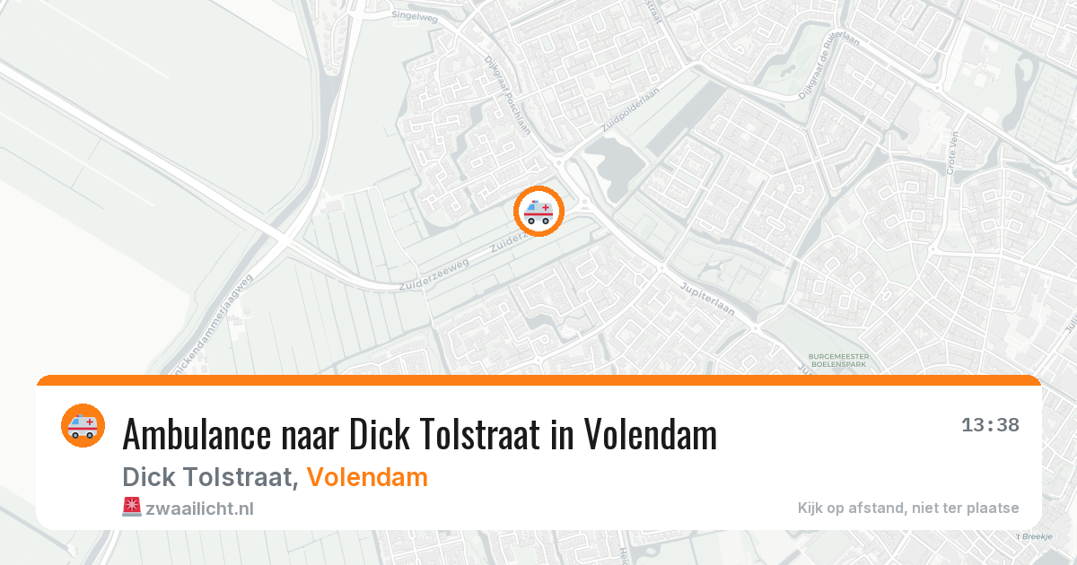 Ambulance naar Dick Tolstraat in Volendam — 12 jul 2026