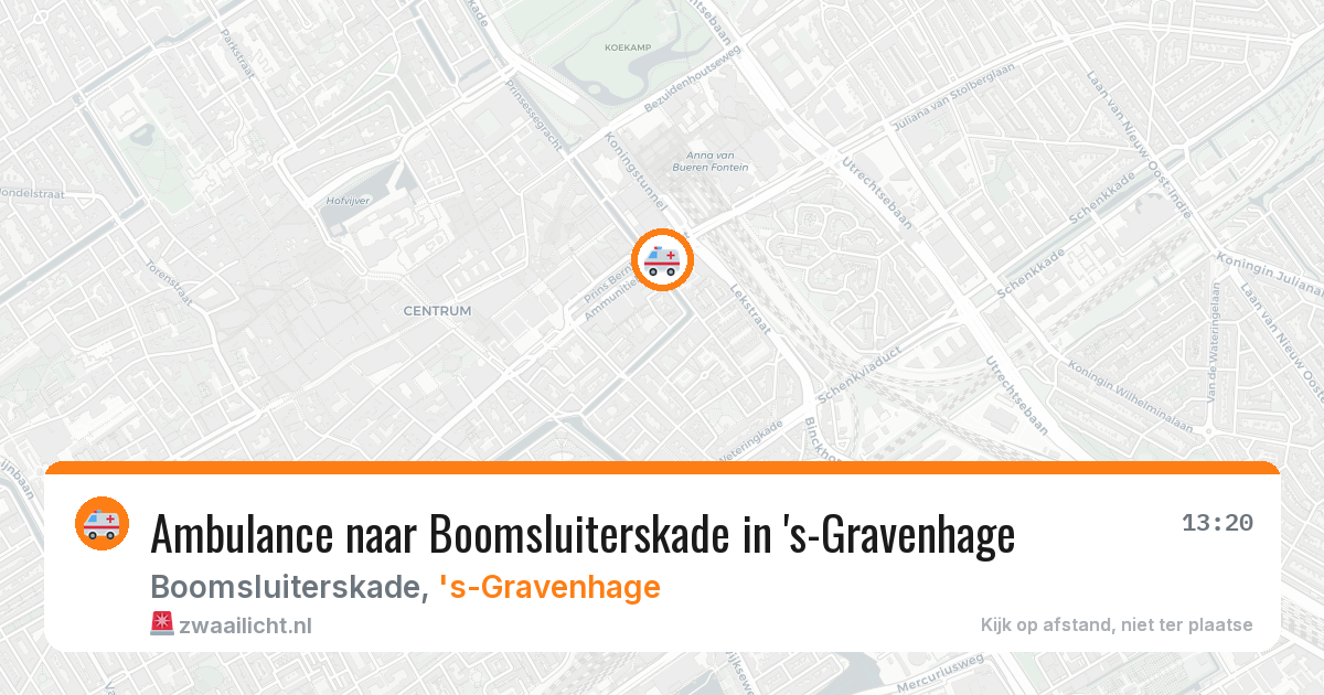 Ambulance naar Boomsluiterskade in 's-Gravenhage — 5 jul 2026