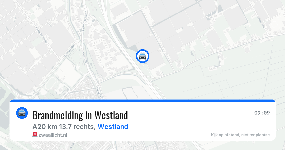 Brandmelding in Westland — 12 aug 2026