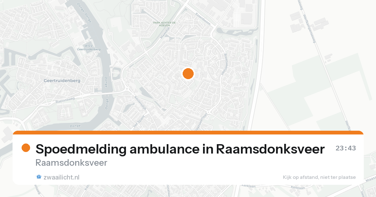 Spoedmelding ambulance in Raamsdonksveer — 14 aug 2026