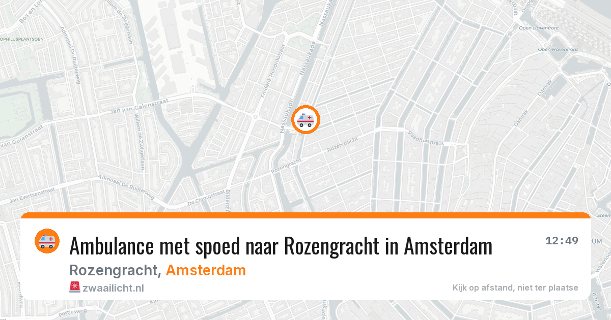 Ambulance met spoed naar Rozengracht in Amsterdam — 21 apr 2026