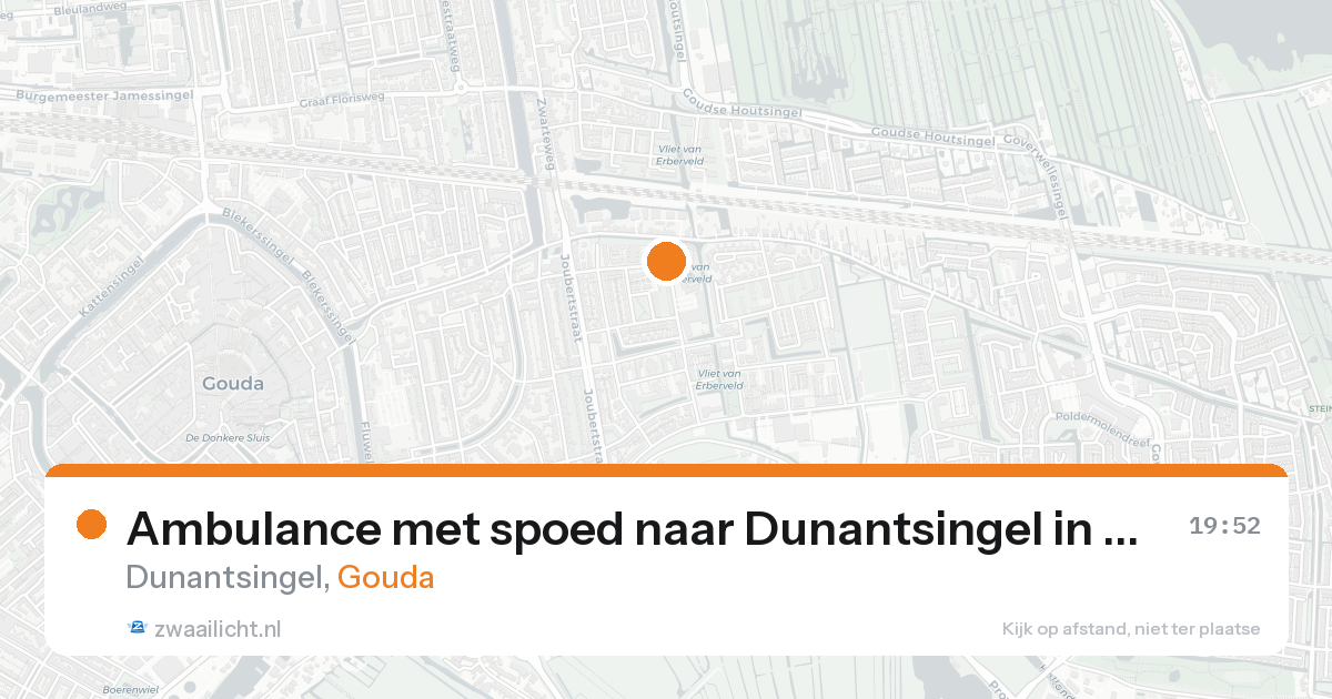 Ambulance met spoed naar Dunantsingel in Gouda — 18 aug 2026