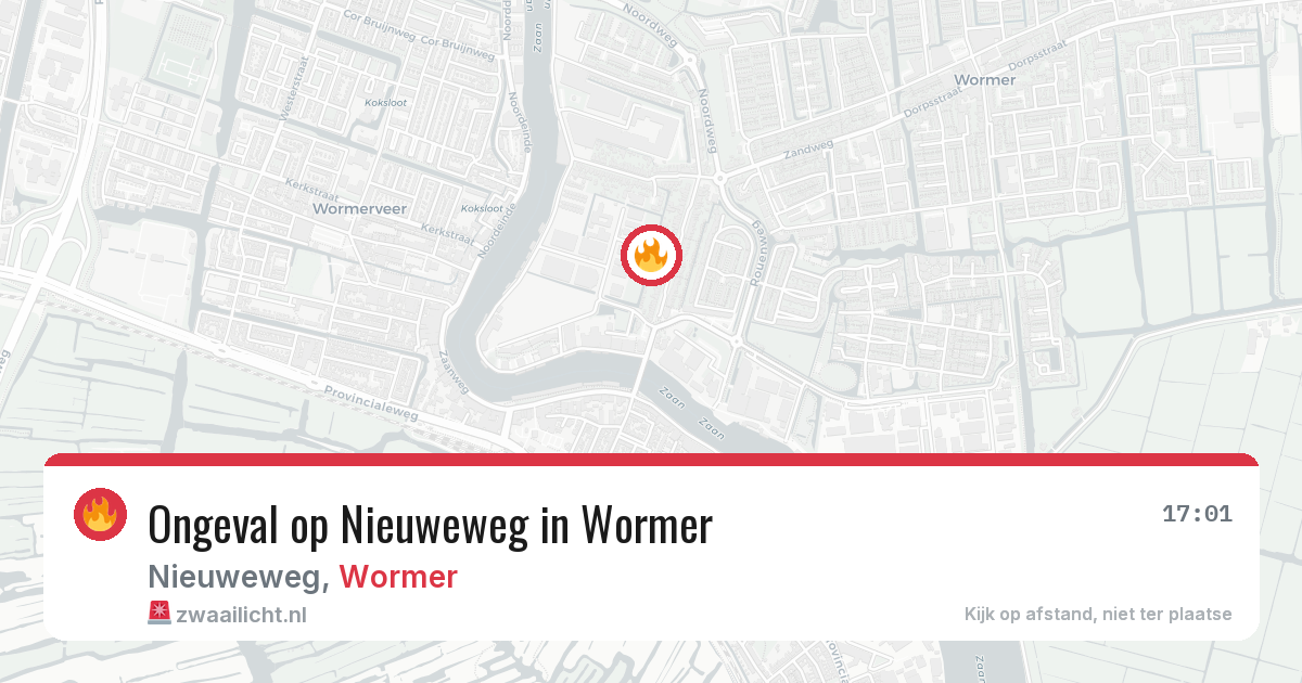 Ongeval op Nieuweweg in Wormer — 19 jun 2026