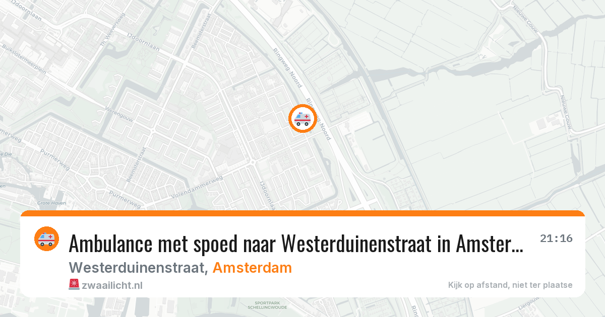 Ambulance met spoed naar Westerduinenstraat in Amsterdam — 7 jun 2026