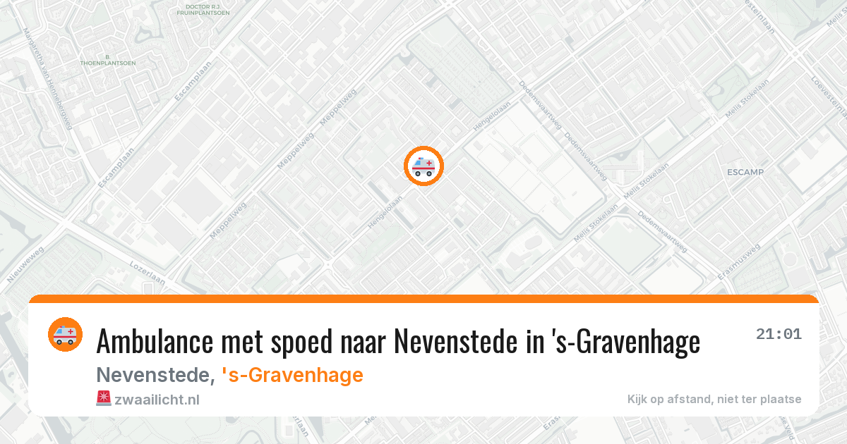 Ambulance met spoed naar Nevenstede in 's-Gravenhage — 30 jul 2026