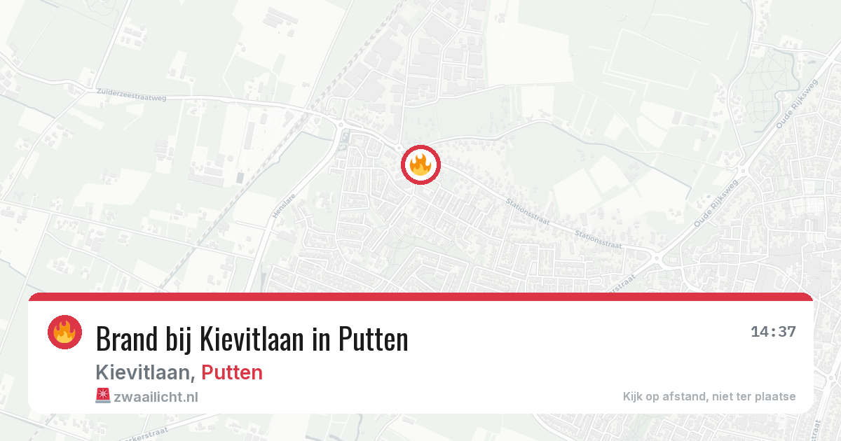 Brand bij Kievitlaan in Putten — 15 jun 2026