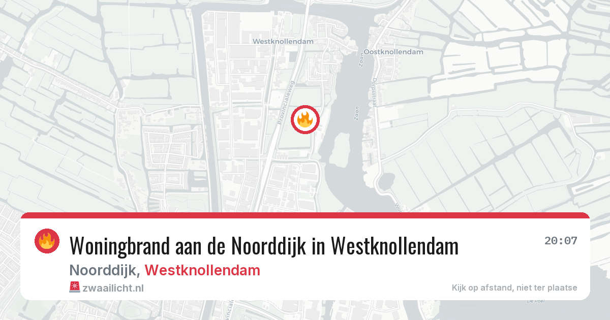 Woningbrand aan de Noorddijk in Westknollendam — 3 mei 2026