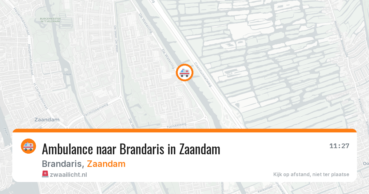 Ambulance naar Brandaris in Zaandam — 11 aug 2026