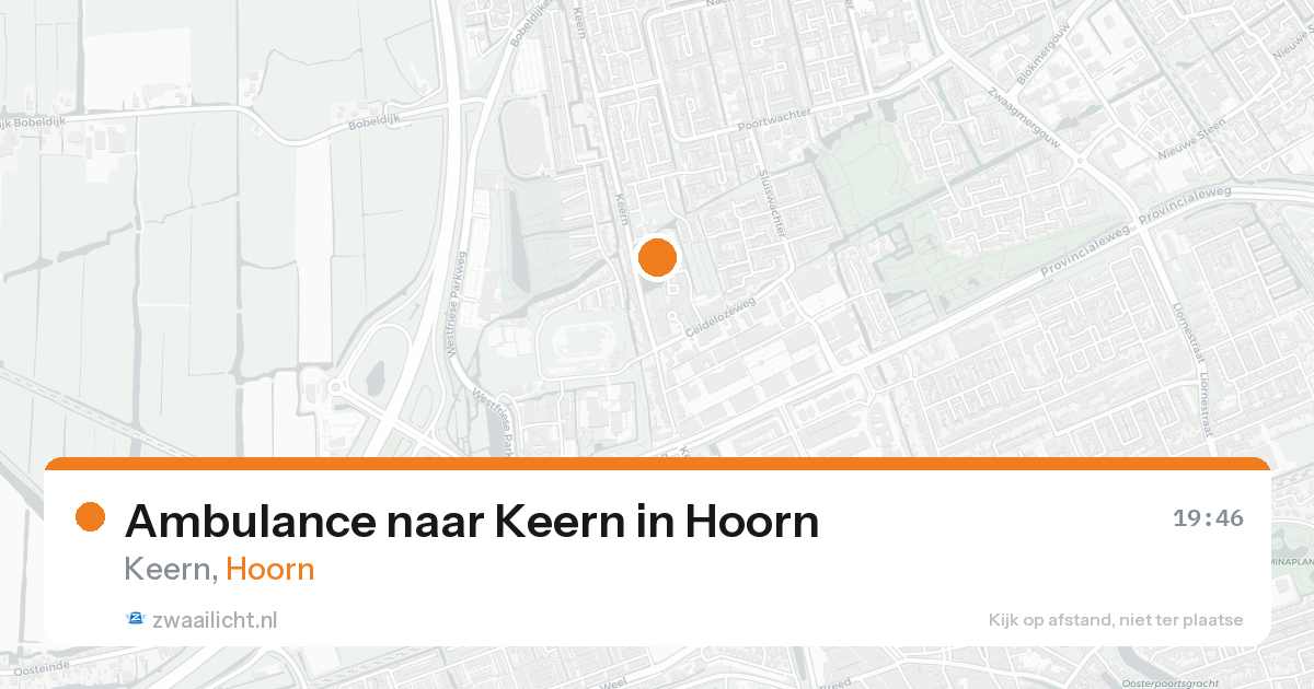 Ambulance naar Keern in Hoorn — 24 aug 2026