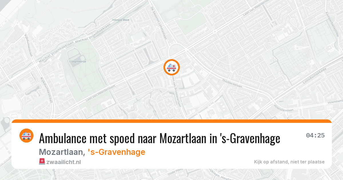 Ambulance met spoed naar Mozartlaan in 's-Gravenhage — 22 mei 2026