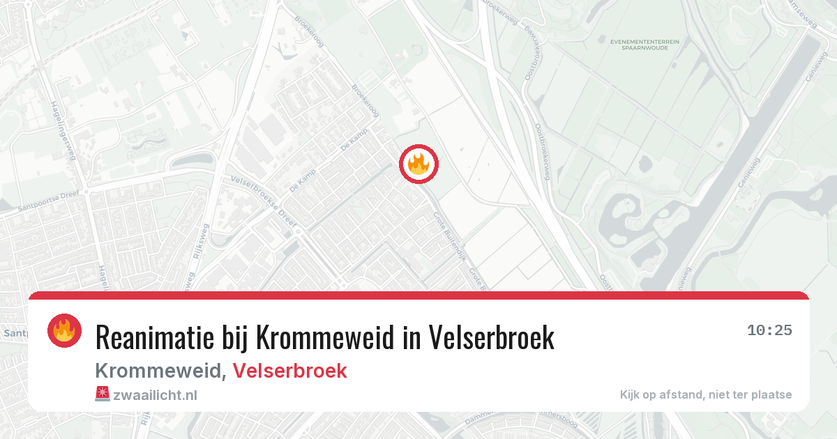 Reanimatie bij Krommeweid in Velserbroek — 24 jan 2026