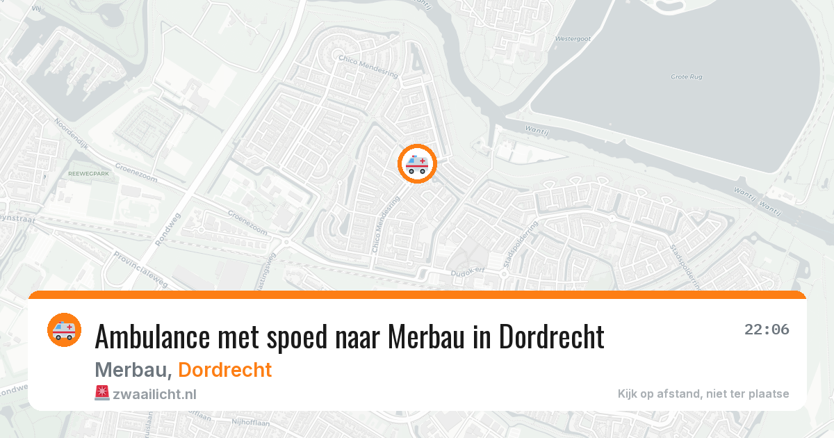 Ambulance met spoed naar Merbau in Dordrecht — 20 apr 2026