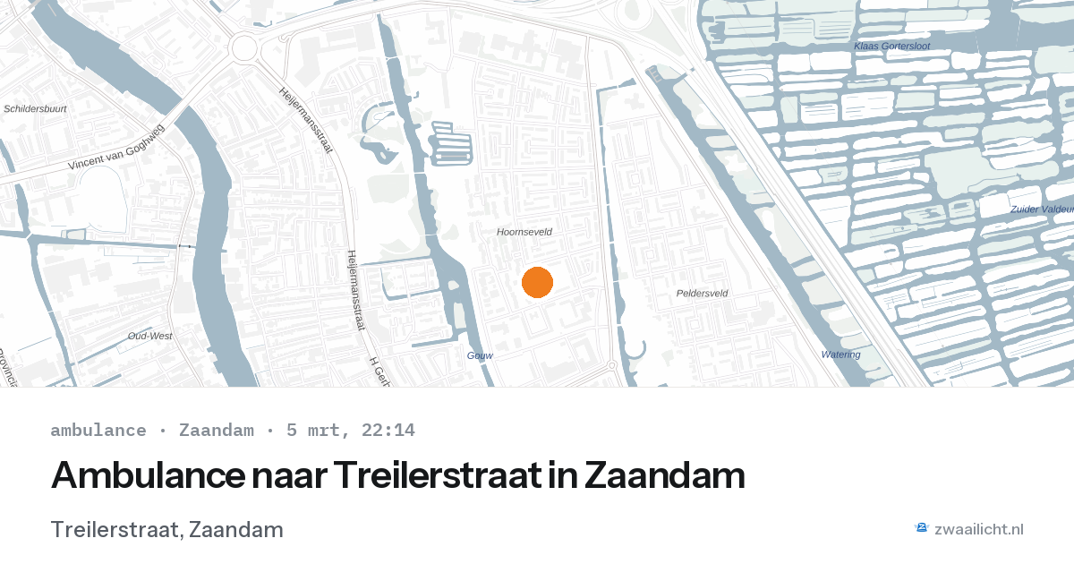 Ambulance naar Treilerstraat in Zaandam — 5 mrt 2026