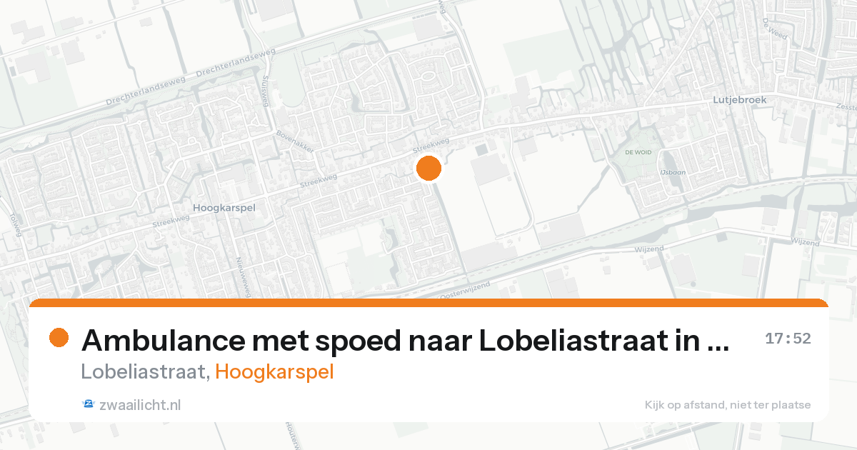 Ambulance met spoed naar Lobeliastraat in Hoogkarspel — 24 aug 2026