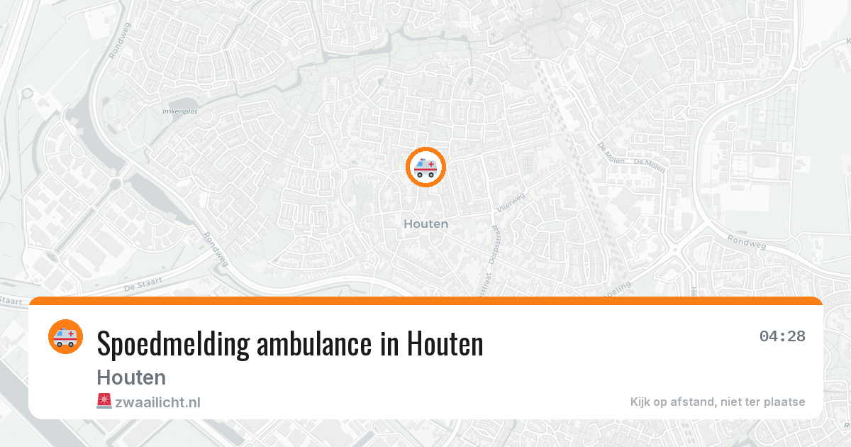 Spoedmelding ambulance in Houten — 17 mei 2026