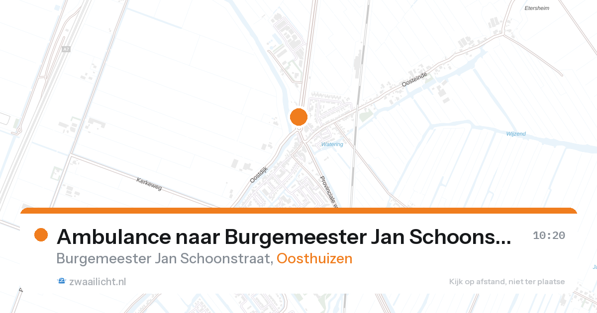 Ambulance naar Burgemeester Jan Schoonstraat in Oosthuizen — 14 jun 2026