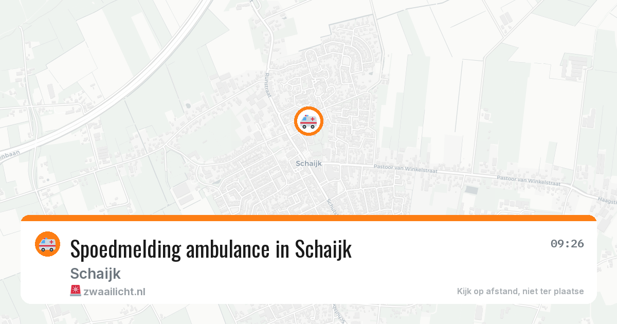 Spoedmelding ambulance in Schaijk — 25 jan 2026