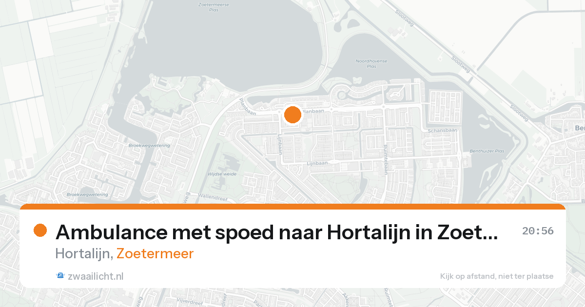 Ambulance met spoed naar Hortalijn in Zoetermeer — 15 mei 2026