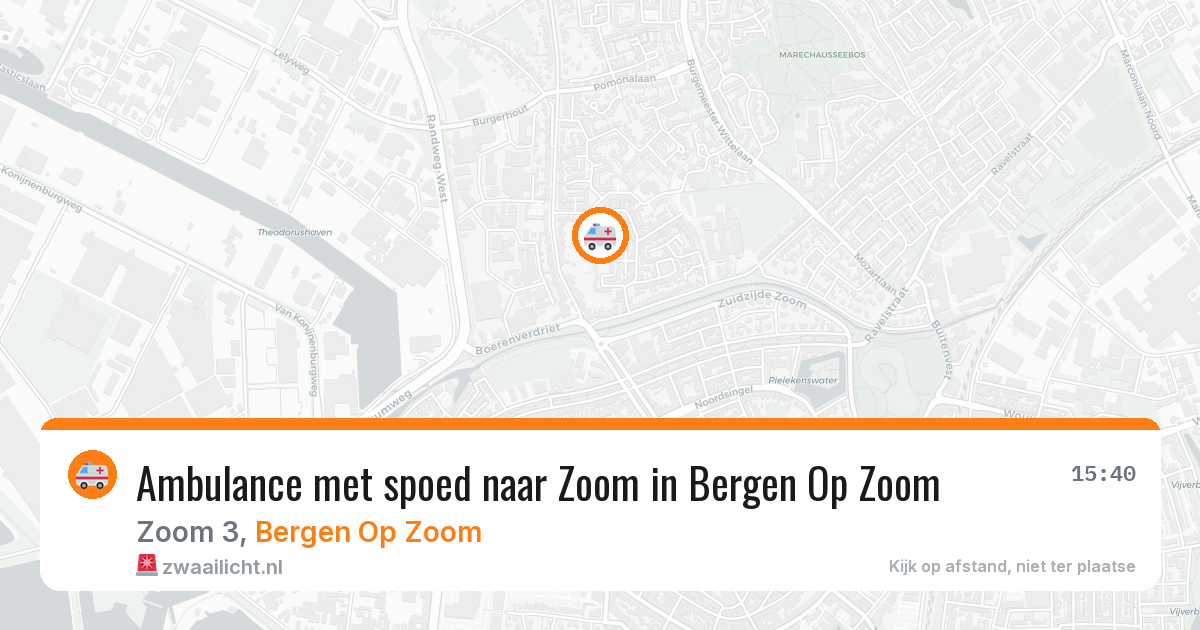 Ambulance met spoed naar Zoom in Bergen Op Zoom — 3 mrt 2026